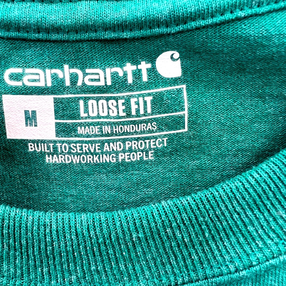 ⭐️CARHARTT💯, FOREST. GREEN, MEDIUM, LOOSE FIT, SHORT SLEEVES, T-SHIRT - Picture 7 of 14